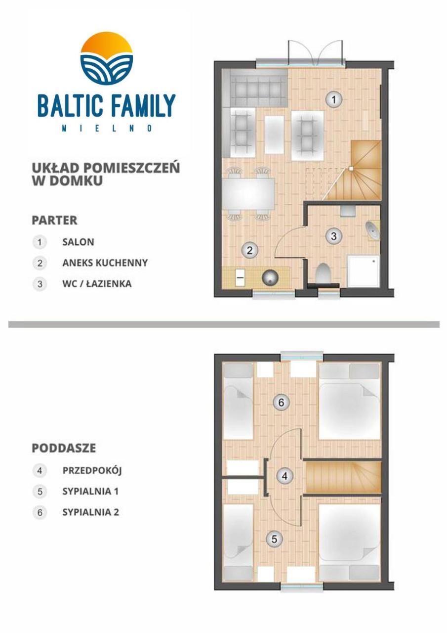 Domki Baltic Family Basen Kidsclub Rowery 미엘노 외부 사진